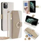 For iPhone 11 Pro Crossbody Litchi Texture Leather Phone Case(White) - 1