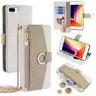 For iPhone 8 Plus / 7 Plus Crossbody Litchi Texture Leather Phone Case(White) - 1