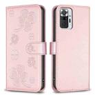 For Xiaomi Redmi Note 10 Pro Four-leaf Embossed Leather Phone Case(Pink) - 1