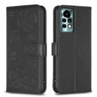 For Xiaomi Redmi Note 11 Pro Global Four-leaf Embossed Leather Phone Case(Black) - 1