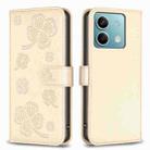 For Xiaomi Redmi Note 13 Four-leaf Embossed Leather Phone Case(Gold) - 1