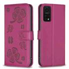 For Xiaomi Redmi K30S Four-leaf Embossed Leather Phone Case(Rose Red) - 1