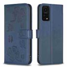 For Xiaomi Redmi K30S Four-leaf Embossed Leather Phone Case(Blue) - 1