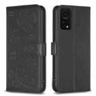 For Xiaomi Redmi K30S Four-leaf Embossed Leather Phone Case(Black) - 1