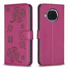 For Xiaomi Mi 10T Lite Four-leaf Embossed Leather Phone Case(Rose Red) - 1