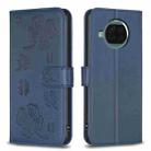For Xiaomi Mi 10T Lite Four-leaf Embossed Leather Phone Case(Blue) - 1