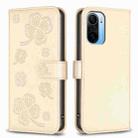 For Xiaomi Mi 11i / Poco F3 Four-leaf Embossed Leather Phone Case(Gold) - 1