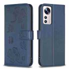 For Xiaomi 12 Lite Four-leaf Embossed Leather Phone Case(Blue) - 1