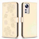 For Xiaomi 12 Lite Four-leaf Embossed Leather Phone Case(Gold) - 1
