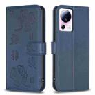 For Xiaomi 13 Lite 5G Four-leaf Embossed Leather Phone Case(Blue) - 1