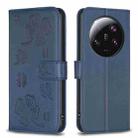 For Xiaomi 13 Ultra Four-leaf Embossed Leather Phone Case(Blue) - 1
