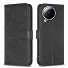 For Xiaomi Civi 3 5G Four-leaf Embossed Leather Phone Case(Black) - 1