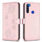 For Xiaomi Redmi Note 8T Four-leaf Embossed Leather Phone Case(Pink) - 1