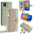 For TCL 403 Crossbody Litchi Texture Leather Phone Case(Green) - 1