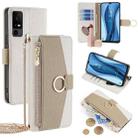 For TCL 40 XE 5G / 40 X 5G T601D Crossbody Litchi Texture Leather Phone Case(White) - 1