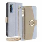 For TCL 20 5G / 20S / 20L / 20L+ Crossbody Litchi Texture Leather Phone Case(Blue) - 1