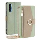 For TCL 20 5G / 20S / 20L / 20L+ Crossbody Litchi Texture Leather Phone Case(Green) - 1