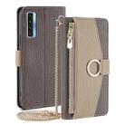 For TCL 20 5G / 20S / 20L / 20L+ Crossbody Litchi Texture Leather Phone Case(Grey) - 1