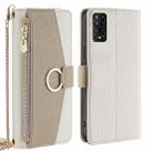 For TCL 50 5G Crossbody Litchi Texture Leather Phone Case(White) - 1