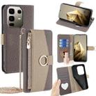 For TCL 60R 5G Crossbody Litchi Texture Leather Phone Case(Grey) - 1