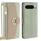 For Google Pixel 9 Crossbody Litchi Texture Leather Phone Case(Green) - 1