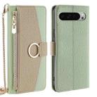 For Google Pixel 9 Pro XL Crossbody Litchi Texture Leather Phone Case(Green) - 1