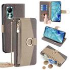 For Infinix Hot 11s NFC Crossbody Litchi Texture Leather Phone Case(Grey) - 1