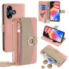 For Infinix Hot 30 4G Crossbody Litchi Texture Leather Phone Case(Pink) - 1