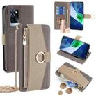 For Infinix Note 10 Pro Crossbody Litchi Texture Leather Phone Case(Grey) - 1