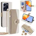 For Infinix Note 30 4G Crossbody Litchi Texture Leather Phone Case(White) - 1