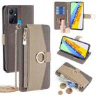 For Infinix Smart 6 Plus Crossbody Litchi Texture Leather Phone Case(Grey) - 1