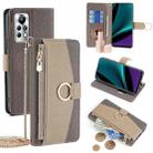 For Infinix Note 11 Pro Crossbody Litchi Texture Leather Phone Case(Grey) - 1