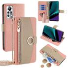 For Infinix Note 11 Pro Crossbody Litchi Texture Leather Phone Case(Pink) - 1