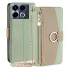 For Infinix Note 40 4G Crossbody Litchi Texture Leather Phone Case(Green) - 1