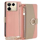 For Infinix Note 40 Pro 4G Crossbody Litchi Texture Leather Phone Case(Pink) - 1