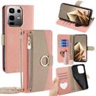 For Infinix Note 50 4G Crossbody Litchi Texture Leather Phone Case(Pink) - 1