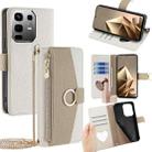 For Infinix Note 50 4G Crossbody Litchi Texture Leather Phone Case(White) - 1