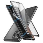 For Samsung Galaxy S25 Ultra 5G HD Full Cover Magnetic Metal Tempered Glass Phone Case(Black) - 1