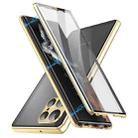 For Samsung Galaxy S25 Ultra 5G HD Full Cover Magnetic Metal Tempered Glass Phone Case(Gold) - 1