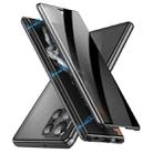 For Samsung Galaxy S25 Ultra 5G Privacy Full Cover Magnetic Metal Tempered Glass Phone Case(Black) - 1