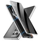For Samsung Galaxy S25 Ultra 5G Privacy Full Cover Magnetic Metal Tempered Glass Phone Case(Silver) - 1
