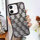 For iPhone 12 Star Flower Electroplated TPU Phone Case with Gradient Glitter Paper(Black) - 1