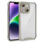 For iPhone 14 Plus Shockproof Acrylic Phone Case with Lens Glass Film(Grey) - 1