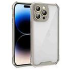 For iPhone 14 Pro Shockproof Acrylic Phone Case with Lens Glass Film(Grey) - 1