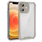 For iPhone 12 Shockproof Acrylic Phone Case with Lens Glass Film(Grey) - 1