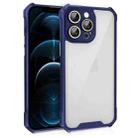 For iPhone 12 Pro Max Shockproof Acrylic Phone Case with Lens Glass Film(Blue) - 1