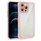 For iPhone 12 Pro Max Shockproof Acrylic Phone Case with Lens Glass Film(Pink) - 1