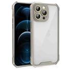 For iPhone 12 Pro Max Shockproof Acrylic Phone Case with Lens Glass Film(Grey) - 1