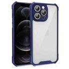 For iPhone 12 Pro Shockproof Acrylic Phone Case with Lens Glass Film(Blue) - 1
