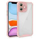 For iPhone 11 Shockproof Acrylic Phone Case with Lens Glass Film(Pink) - 1